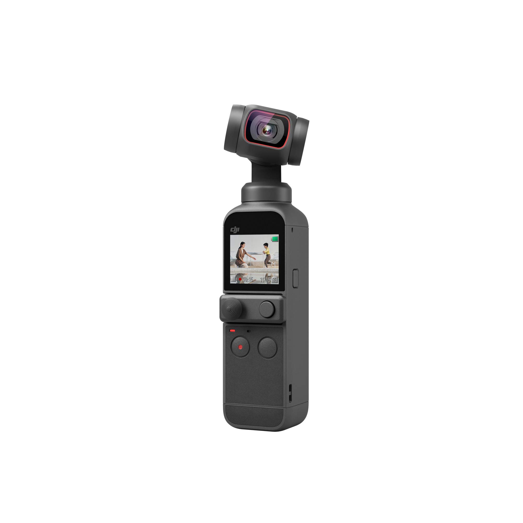 DJI Pocket 2，手持式三轴万向稳定器，带 4K 摄像头、1/1.7'' CMOS、64MP 照片、面部跟踪、YouTube、TikTok、Vlog、适用于 Android 和 iPhone 的便携式摄像机