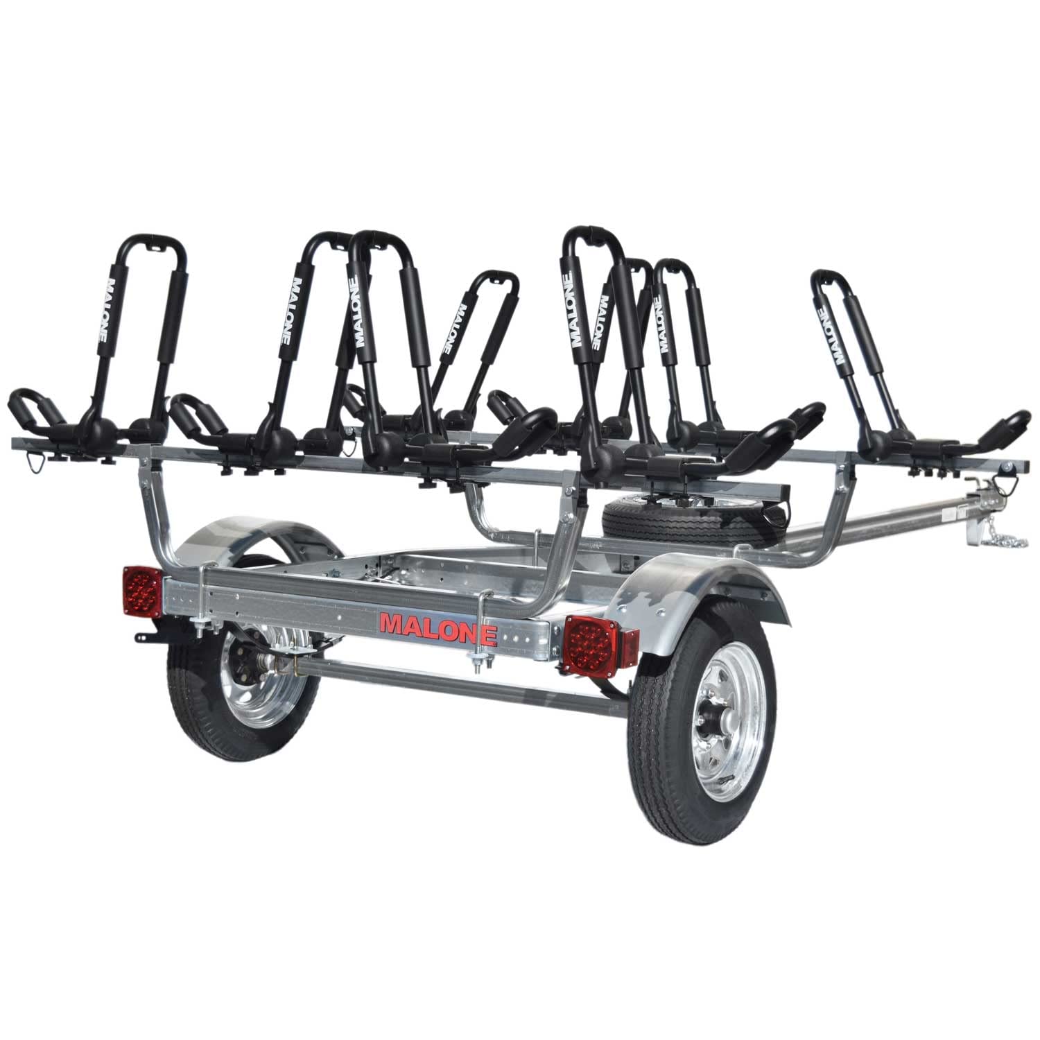 Malone MicroSport 4-Boat FoldAway-J Kayak Trailer Package