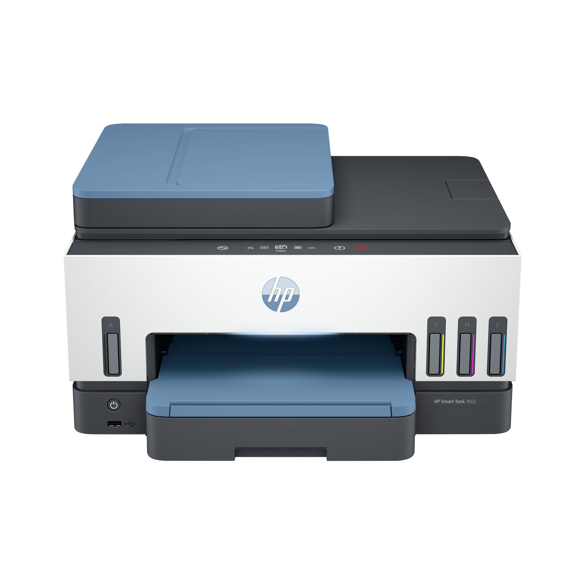 HP Smart -Tank 7602 无线无墨盒一体式打印机，含长达 2 年的墨水，可移动打印、扫描、复印、...