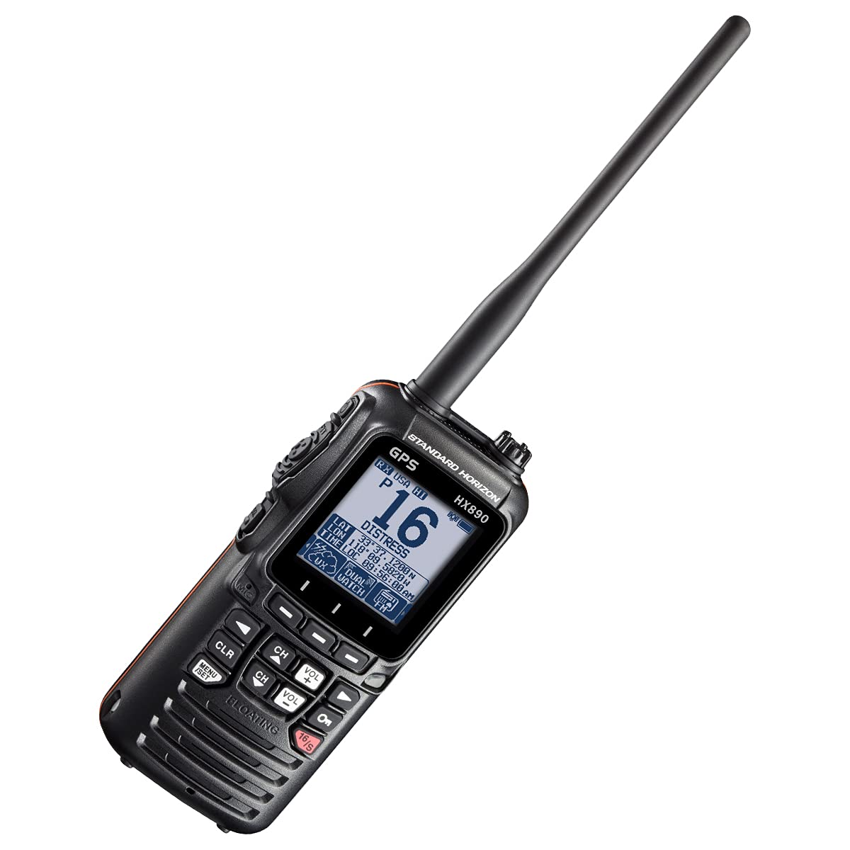 Standard Horizon HX890BK VHF-HH，6 瓦，带 GPS 和 FM 接收器