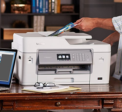 Brother Printer 带有墨盒，无线，双面和移动打印功能的Brother MFCJ6535DW喷墨多合一彩色打印机
