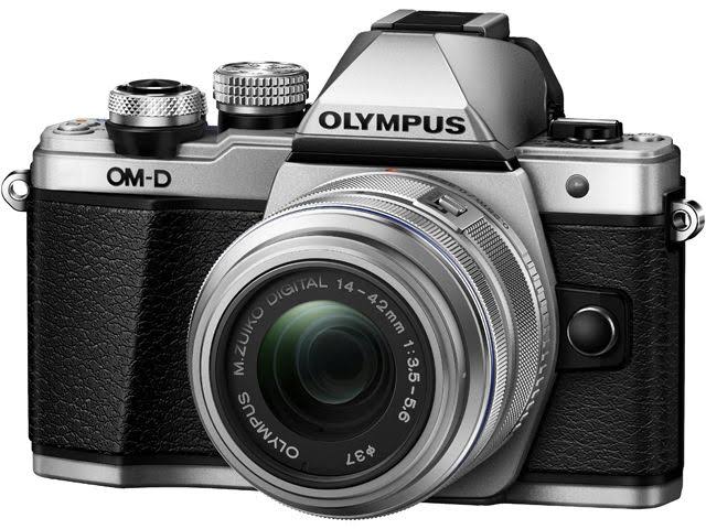 Olympus OM-D E-M10 Mark II无反光镜数码相机，带14-42mm EZ镜头（银色）