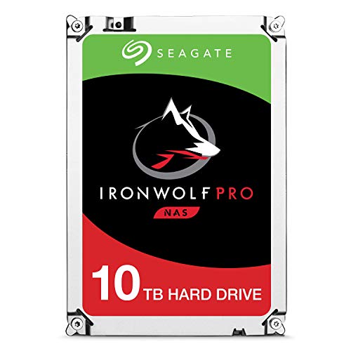 Seagate IronWolf Pro 10Tb NAS 内置硬盘 HDD - 3.5 英寸 Sata 6GB/S 7200 RPM 256MB 缓存，用于 Raid 网络附加存储、数据恢复救援服务 (ST10000NE0004)