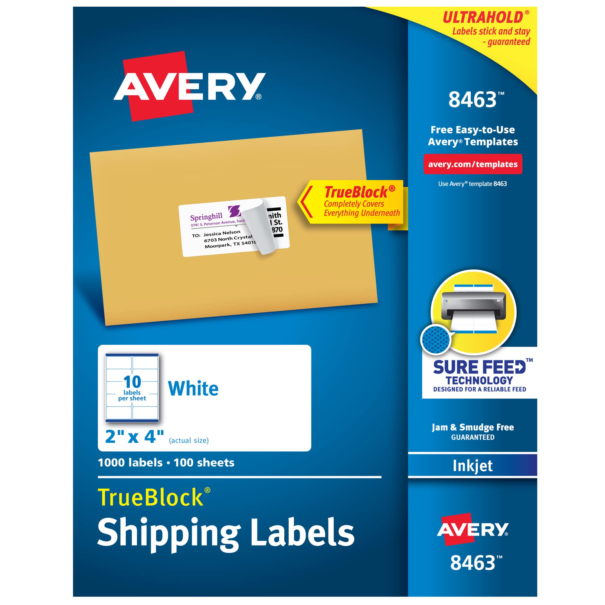 Avery 8163 运输标签