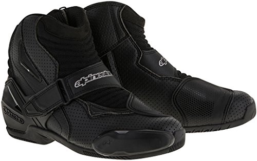 Alpinestars 男式SMX-1 R通风街道摩托车靴，黑色，45