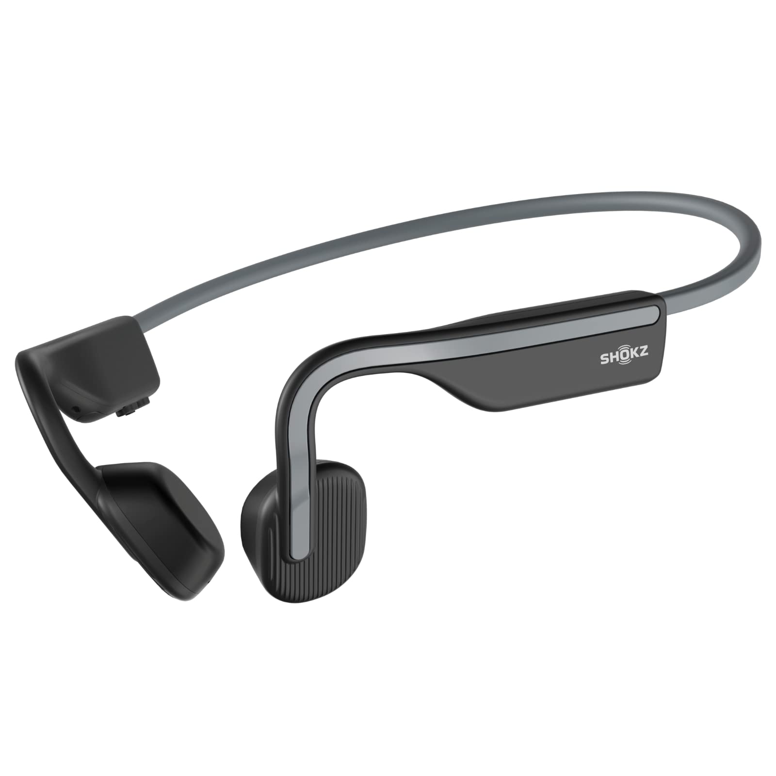 SHOKZ OpenMove - 开放式蓝牙运动耳机 - 骨传导无线耳机 - 防汗，适合跑步和锻炼，带贴纸包（灰色）