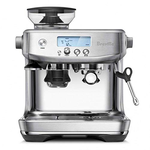 Breville Barista Pro BES878 自动浓缩咖啡机带集成锥形毛刺研磨机（拉丝不锈钢）...