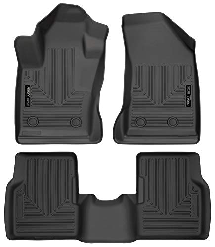 Husky Liners 耐风雨系列|前排和第二排座椅地板衬垫 - 黑色 | 95681 | 95681适合 ...