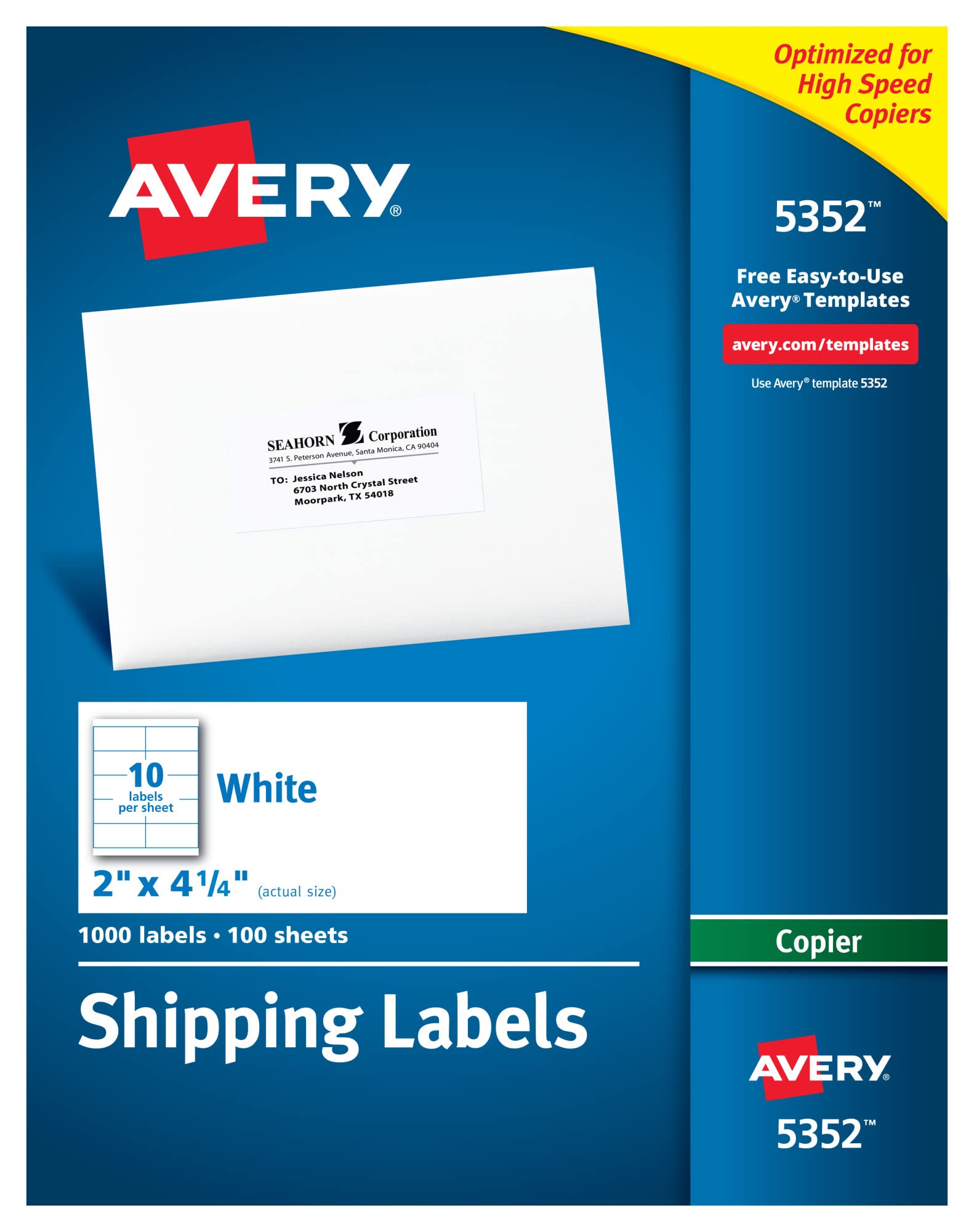 Avery 复印机地址标签