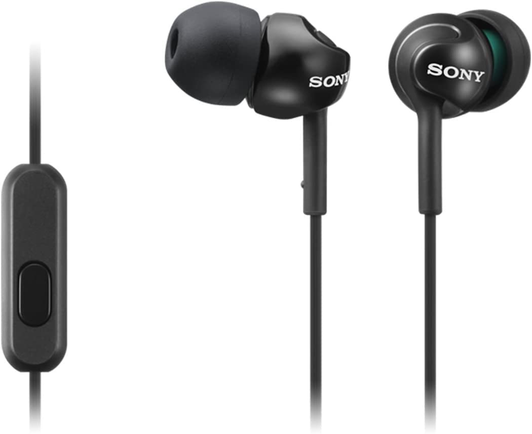 Sony 带智能手机控制和麦克风的深沉低音有线耳机 - 金属黑
