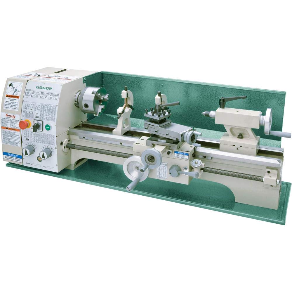 Grizzly G0602 Bench Top Metal Lathe, 10 x 22-Inc...