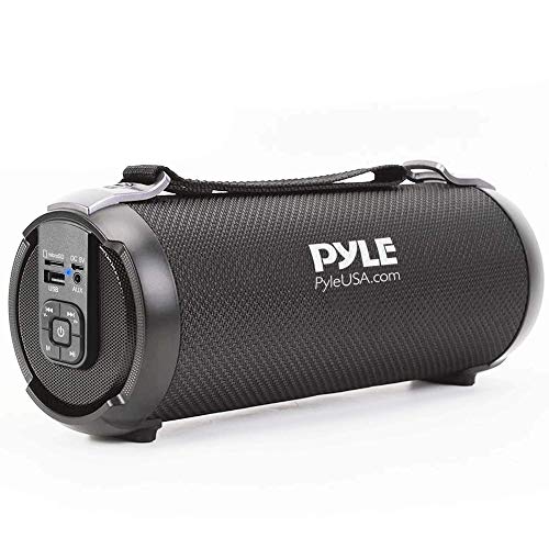Pyle 无线便携式蓝牙音箱扬声器 - 100 瓦可充电音箱扬声器便携式音乐桶大声立体声系统，带 AUX 输入...
