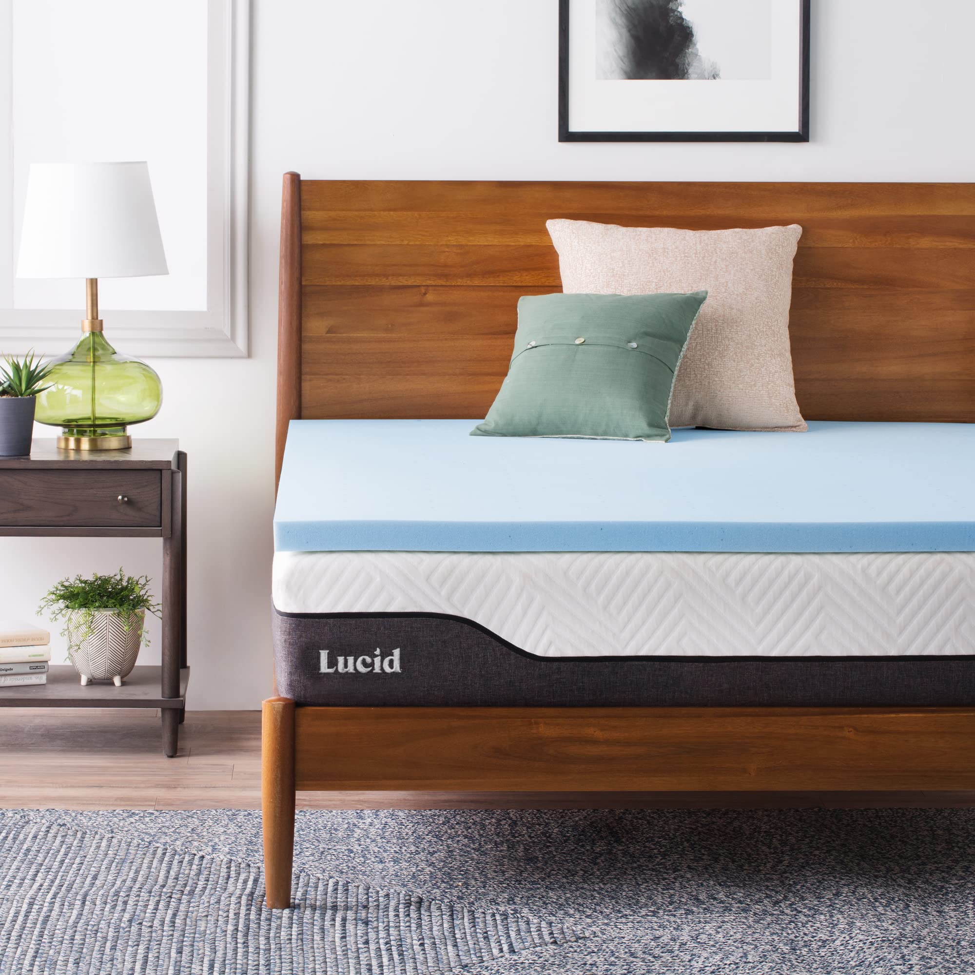 Lucid 3 英寸床垫罩大号带床罩