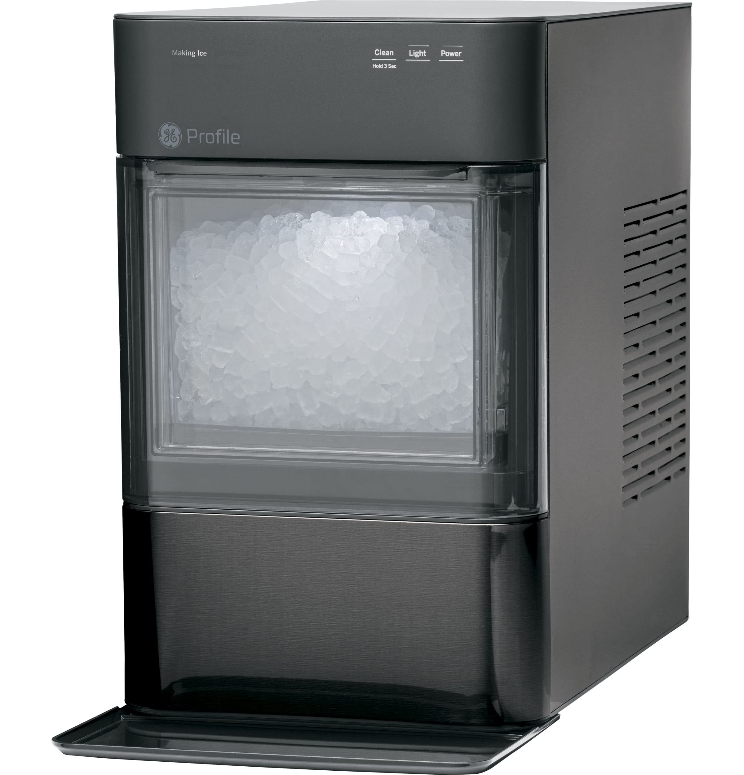 GE 简介蛋白石2.0 |台面 Nugt 制冰机 |带 WiFi 连接的制冰机 |智能家居厨房必备品 |黑色不...