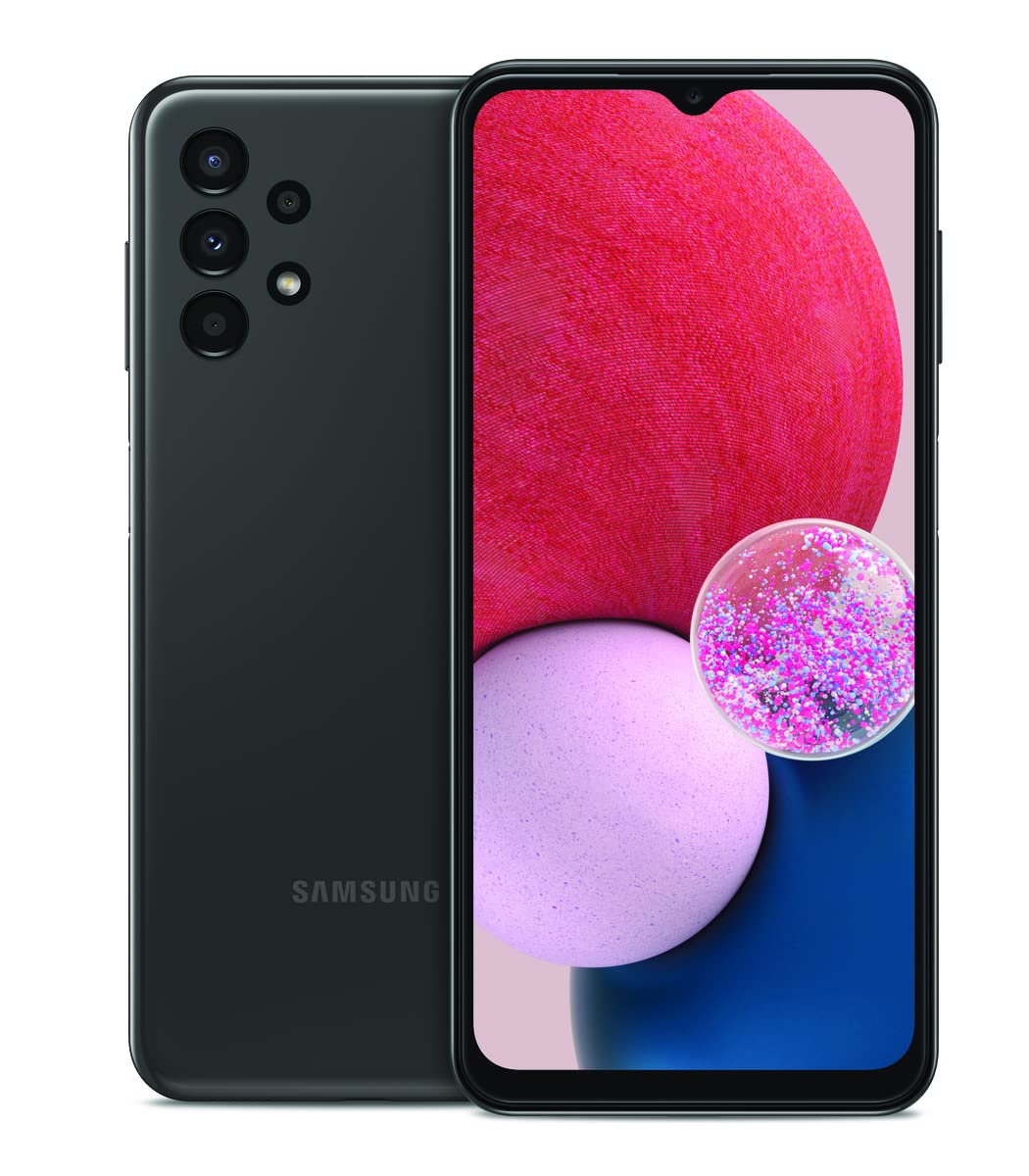 Samsung Galaxy A13 LTE 手机，工厂解锁 Android 智能手机，32GB，多镜头摄像头，Infinity-V HD+ 显示屏，电池寿命长，可扩展存储，美国版，黑色
