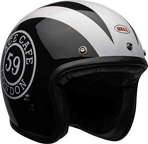 Bell  Custom 500 特别版露面摩托车头盔（Ace Cafe 59 亮光黑/白，小号）