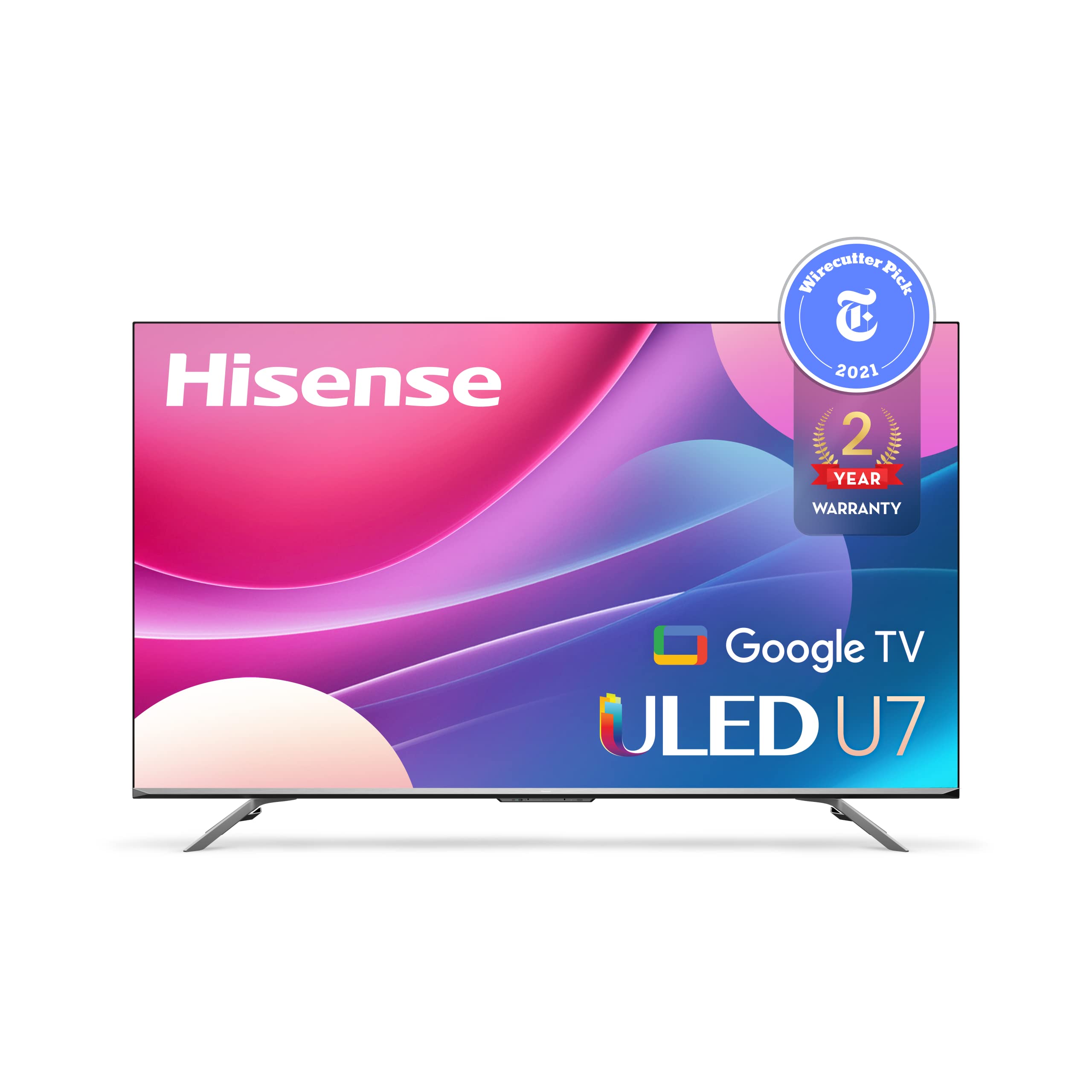 Hisense ULED Premium U7H QLED 系列 65 英寸级量子点 Google 4K 智能电视（65U7H，2022 年型号）