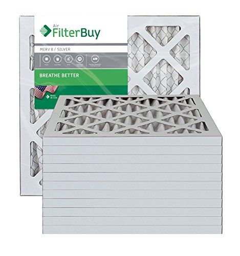 FilterBuy 炉过滤器/空气过滤器 - AFB Silver MERV 8（12 件装）