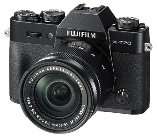 Fujifilm 富士X-T20无反光镜数码相机，带XC16-50mmF3.5-5.6 OISII镜头-黑色