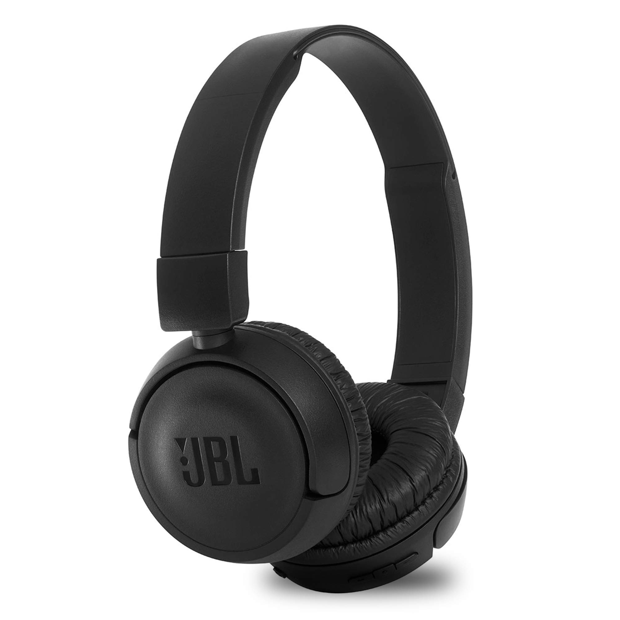 JBL T460BT 超重低音无线贴耳式耳机，可播放 11 小时并配有麦克风 - 黑色