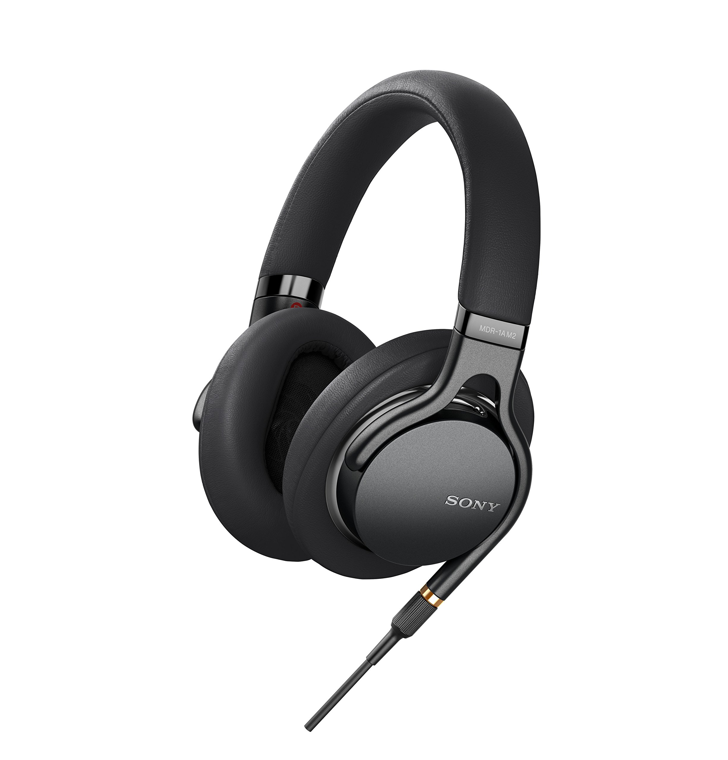 Sony MDR1AM2 有线高分辨率音频头戴式耳机，黑色 (MDR-1AM2/B)