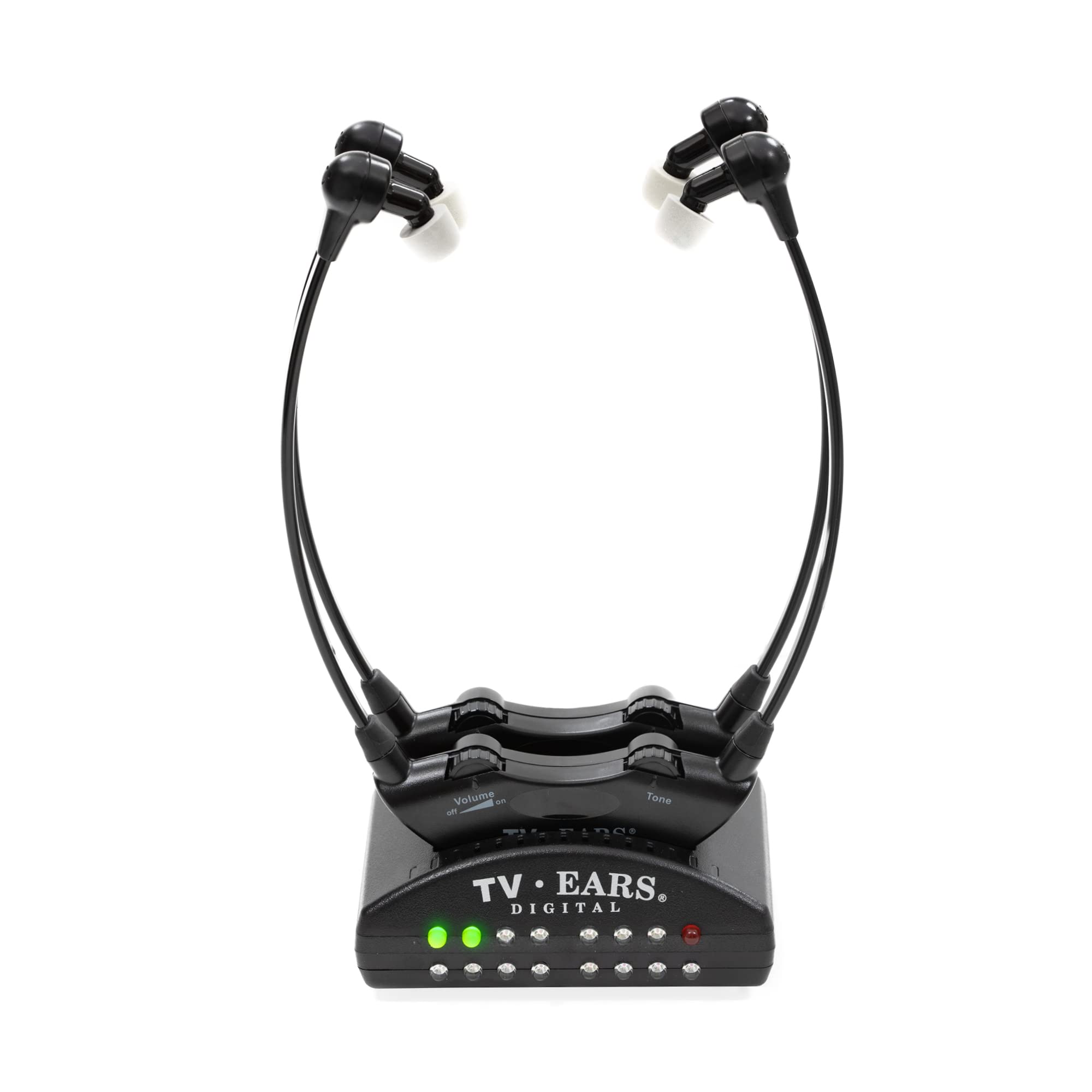  TV Ears Inc TV Ears 双数字无线耳机系统 - 同时使用 2 个耳机，音量不同，支持所有电视，非常适合老年人和听力障碍人士，红外线，即插即用 - 博士推荐 -...