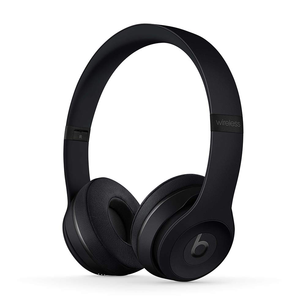 Beats Solo3 无线贴耳式耳机 - Apple W1 耳机芯片，1 类蓝牙，40 小时聆听时间，内置麦克风 - 黑色（最新型号）
