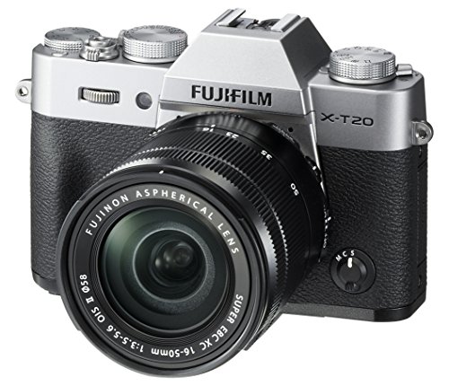 Fujifilm 富士X-T20无反光镜数码相机，带XC16-50mmF3.5-5.6 OISII镜头-银色
