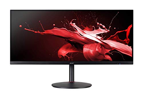  Acer Nitro XV340CK Pbmiipphzx 34' QHD (3440 x 1440) IPS 游戏显示器，采用 AMD Radeon FREESYNC、144Hz、1ms VRB、HDR10 技术，（2 个显示端口、2 个 HDMI 2.0 和 2 个 USB 3.0 端口...