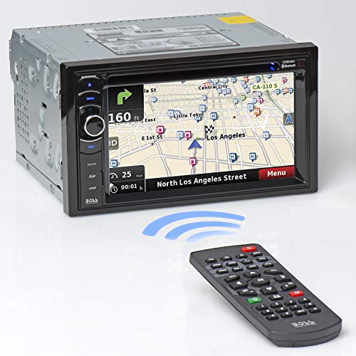 BOSS Audio Systems 系统 BV9386NV 汽车 GPS 导航 - 双 Din、蓝牙音频和免提通话、6.2 英寸触摸屏 LCD、MP3、CD、DVD 播放器、USB、SD、AUX-A/V 输入、AM/FM 无线电接收器
