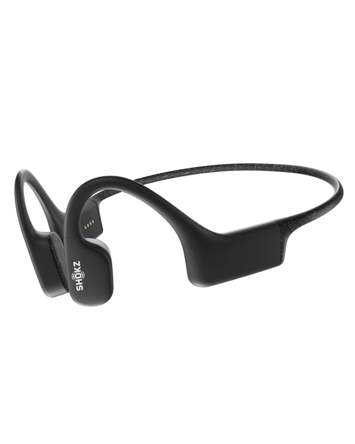 SHOKZ OpenSwim 游泳 MP3 - 骨传导 MP3 游泳防水耳机 - 开耳式无线耳机，无蓝牙，带鼻夹和耳塞（黑色）