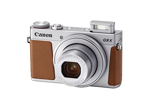 Canon PowerShot G9 X Mark II数码相机，内置Wi-Fi和蓝牙，带3英寸LCD（银色）