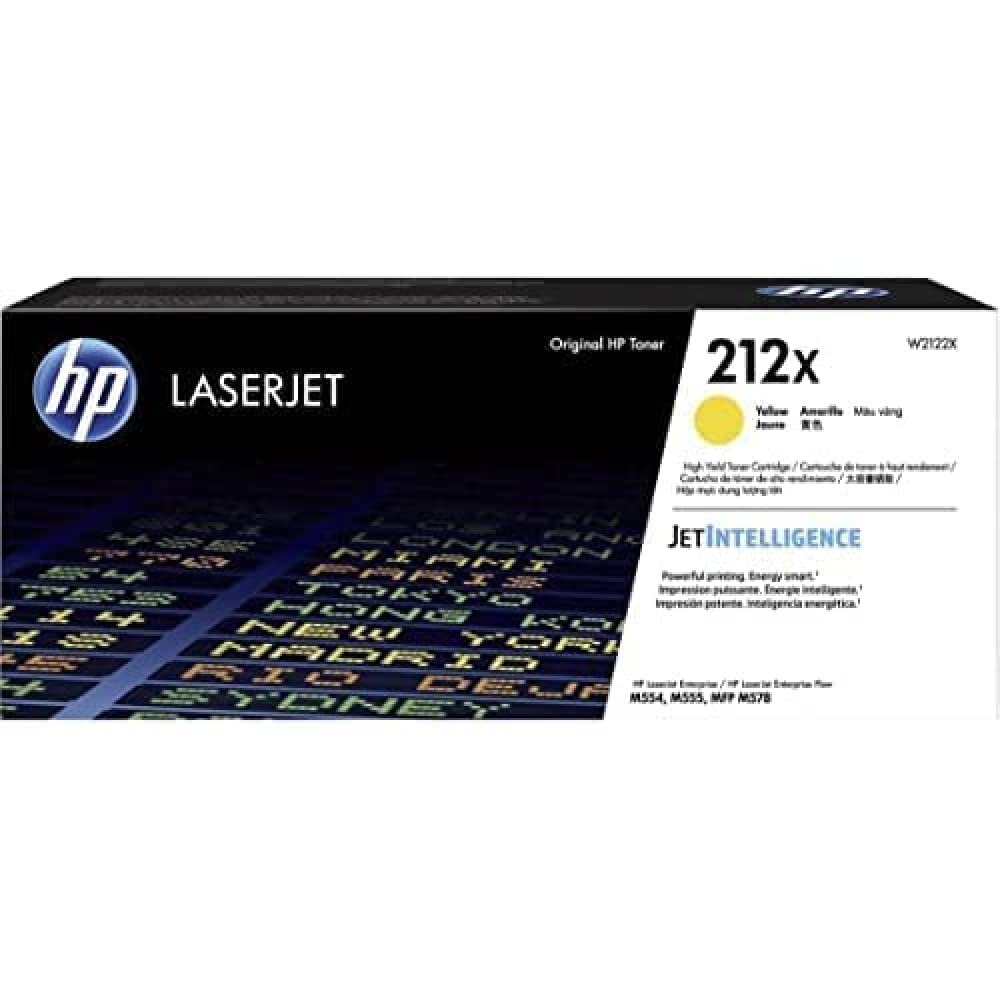 HP 原装212X黄色高印量碳粉盒|适用于 Color LaserJet Enterprise M554、M5...