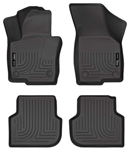 Husky Liners 耐风雨系列|前排和第二排座椅地板衬垫 - 黑色 | 98831 |适合 2011-2...