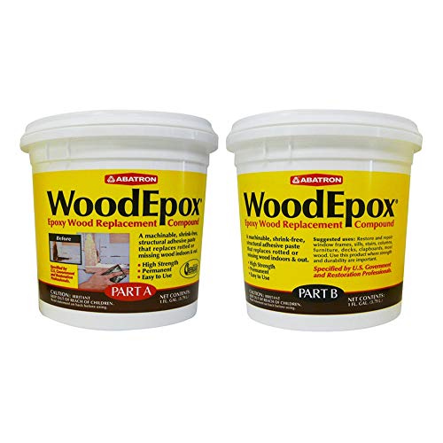 Abatron WoodEpox 环氧树脂木材替代化合物，2 加仑套件，A 部分和 B 部分...