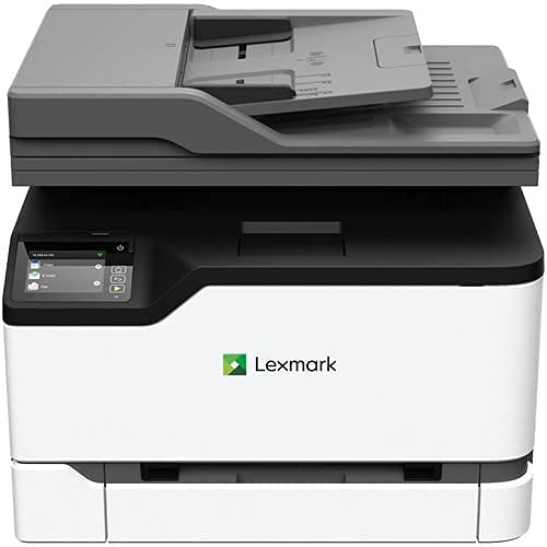 Lexmark MC3224i 彩色激光多功能产品，具有打印、复印、数字传真、扫描和无线功能，以及全谱安全性和高达 24ppm 的打印速度 (40N9640)，白色，小号
