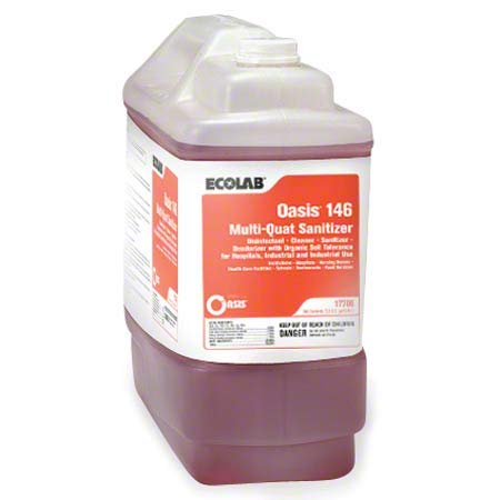 Ecolab 17708 消毒剂，商业级 Oasis 146 多季铵盐消毒剂，可杀灭危险细菌（2.5 克）...