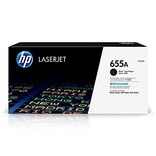 HP 原装 655A 黑色碳粉盒 |适用于 Color LaserJet Enterprise M652、M653、Color LaserJet Enterprise MFP M681、M682 系列 | CF450A