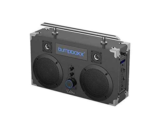 Bumpboxx 蓝牙 Boombox Ultra NYC 涂鸦 |带蓝牙扬声器的复古音箱|可充电蓝牙音箱...