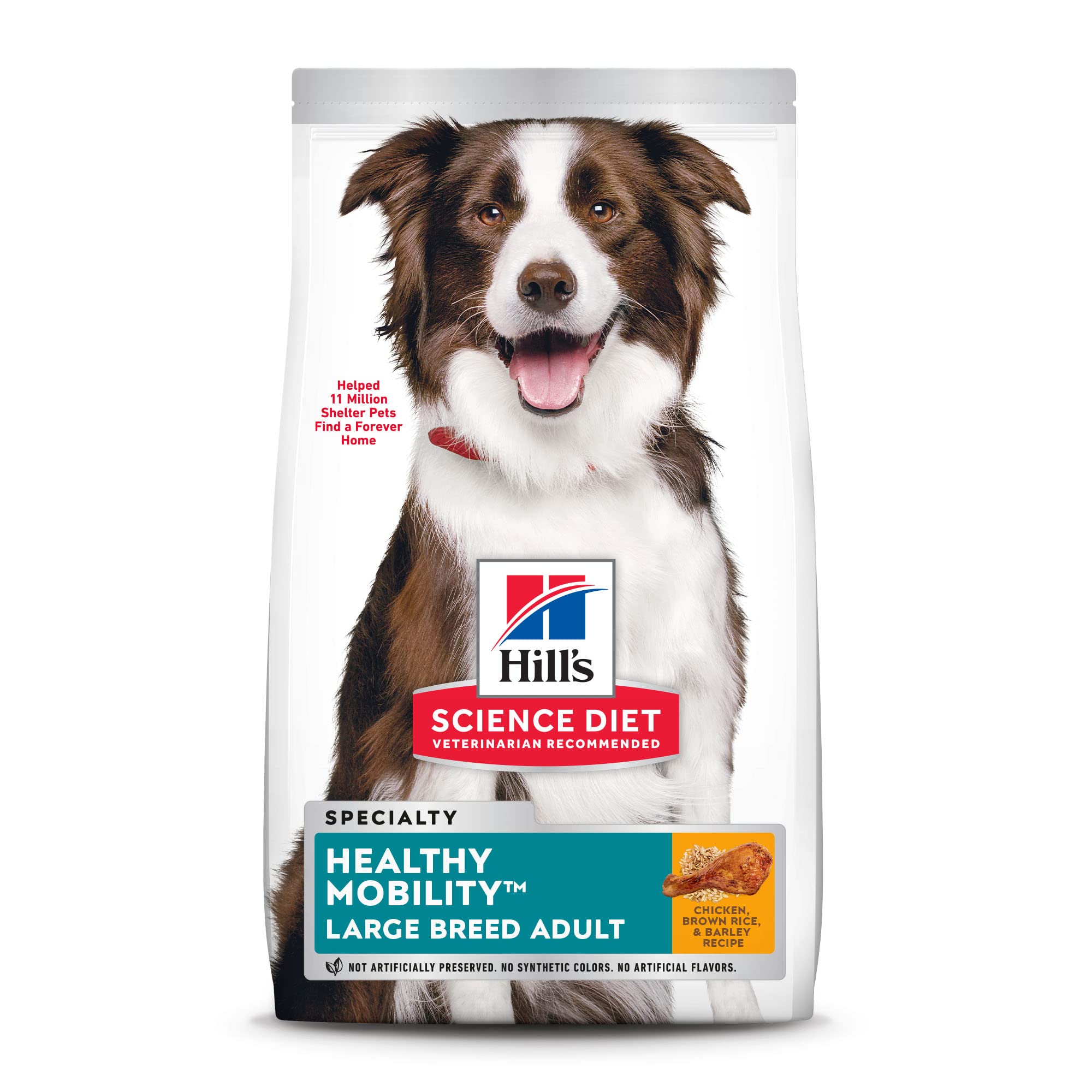 Hill's Science Diet 干狗粮，成人，大型犬，健康活动，促进关节健康，鸡肉粉，糙米和大麦配方，...