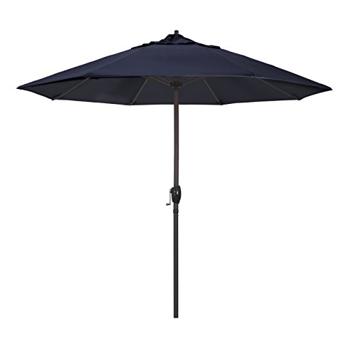 California Umbrella ATA908117-5439 9'圆形铝合金市场，曲柄升降机，自动倾斜...