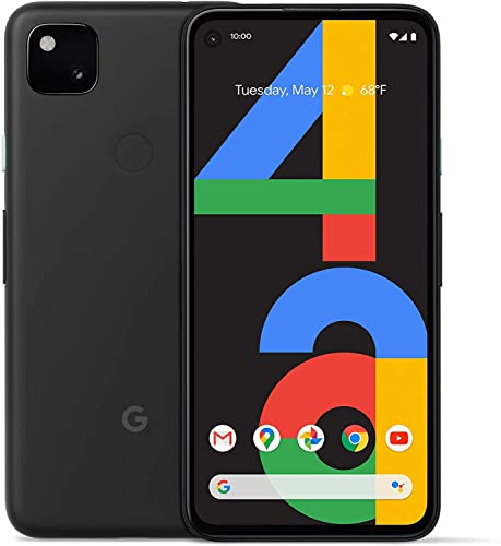 Google Pixel 4a 智能手机，128GB 存储空间和无锁版蜂窝网络 - 纯黑色（续订）