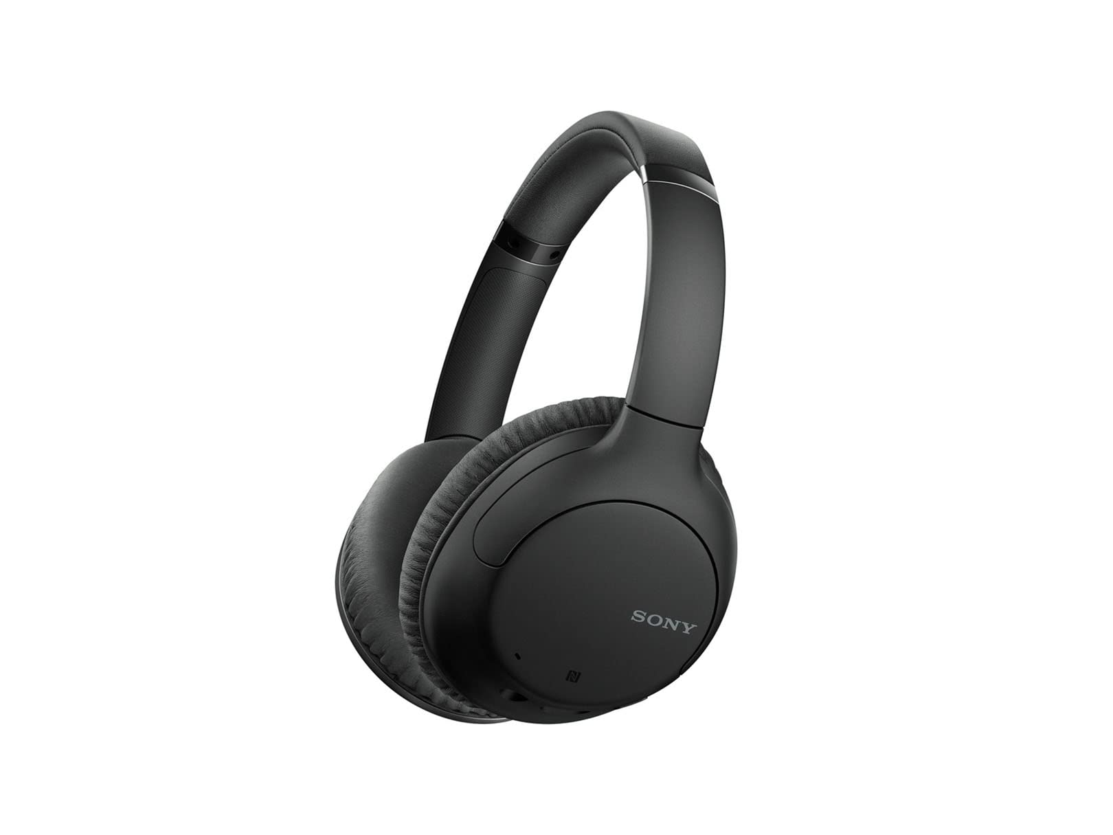 Sony 降噪耳机 WHCH710N：带麦克风的无线蓝牙耳罩式耳机，用于通话，黑色