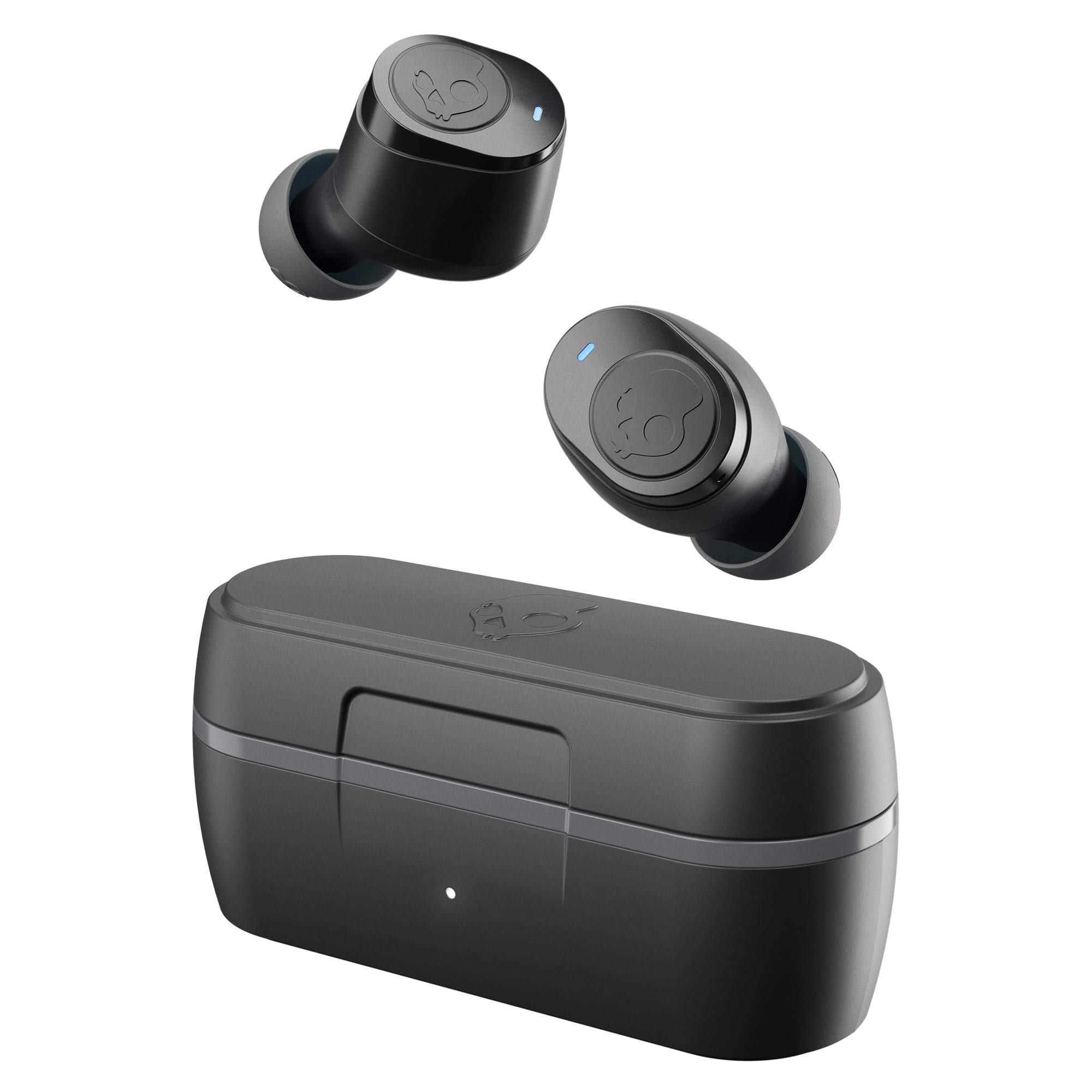 Skullcandy Jib 带麦克风的真无线耳机 / 22 小时电池寿命 / 与 iPhone 和 Android 配合使用 / 最适合健身房和游戏 / 蓝牙耳塞式耳机 - 黑色