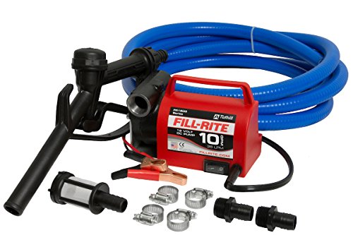 Fill-Rite FR1614 12V 10 GPM 便携式柴油输油泵、吸入和排出软管以及手动喷嘴