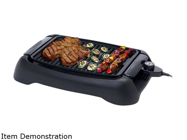 Elite Cuisine MaxiMatic EGL-3450 13英寸台面不粘电室内烤架，黑色