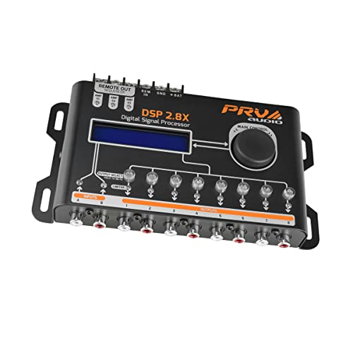 PRV AUDIO DSP 2.8X 汽车音频分频器和均衡器 8 通道全数字信号处理器 DSP，带音序器