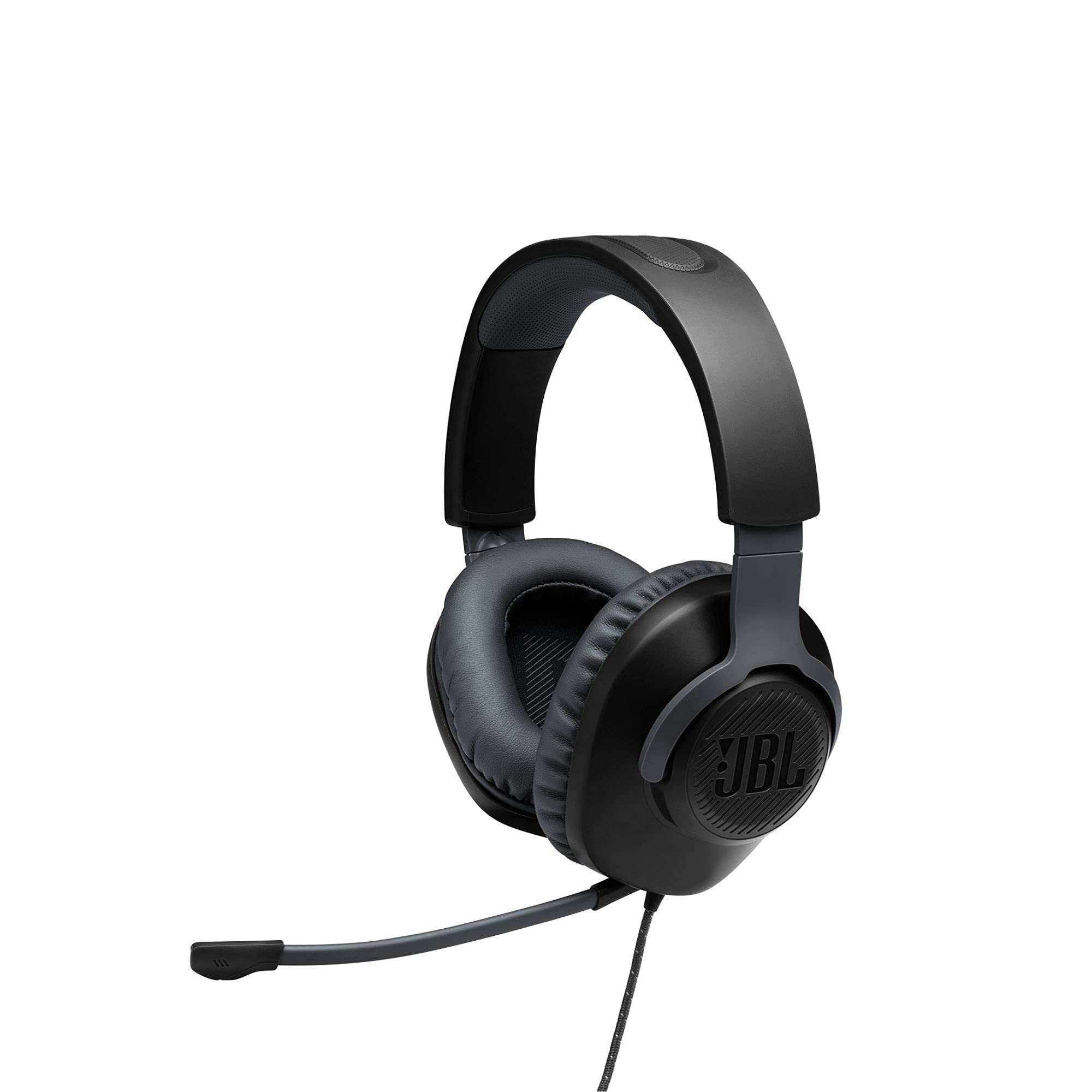 JBL Quantum 100 - 有线包耳式游戏耳机 - 黑色