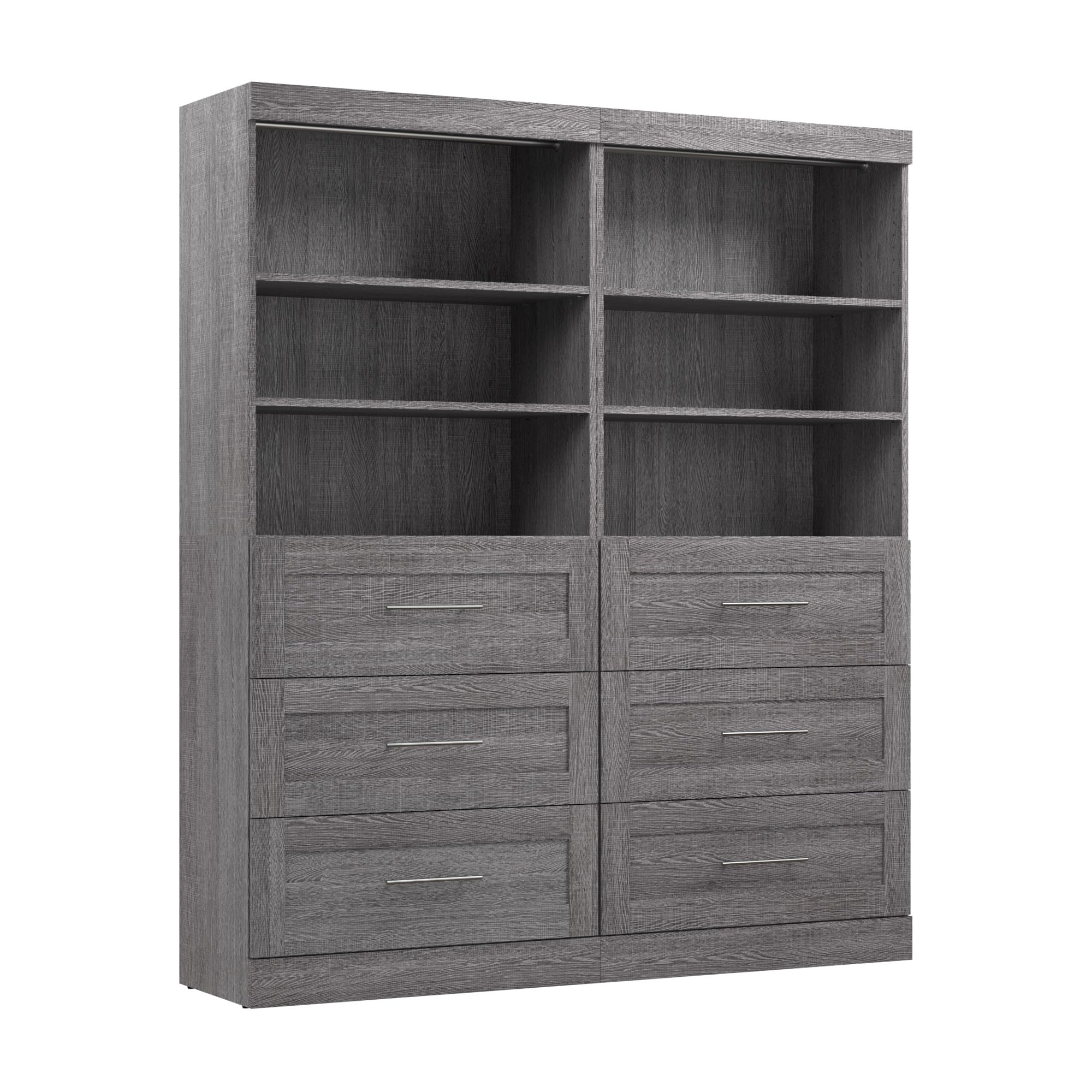 Bestar Wardrobe Organizer with Drawers, Walk-in Closet, Bedroom, Laundry Room, Mudroom, or Entryway