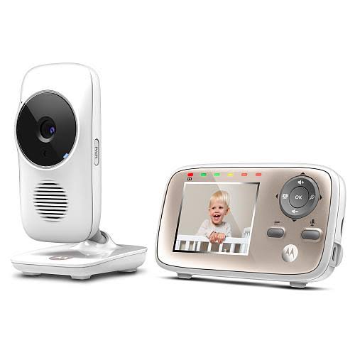 Motorola MBP667Connect 数字视频婴儿监视器，带 Wi-Fi、2.8 英寸彩色屏幕、数字变焦、双向音频、红外夜视和室温显示